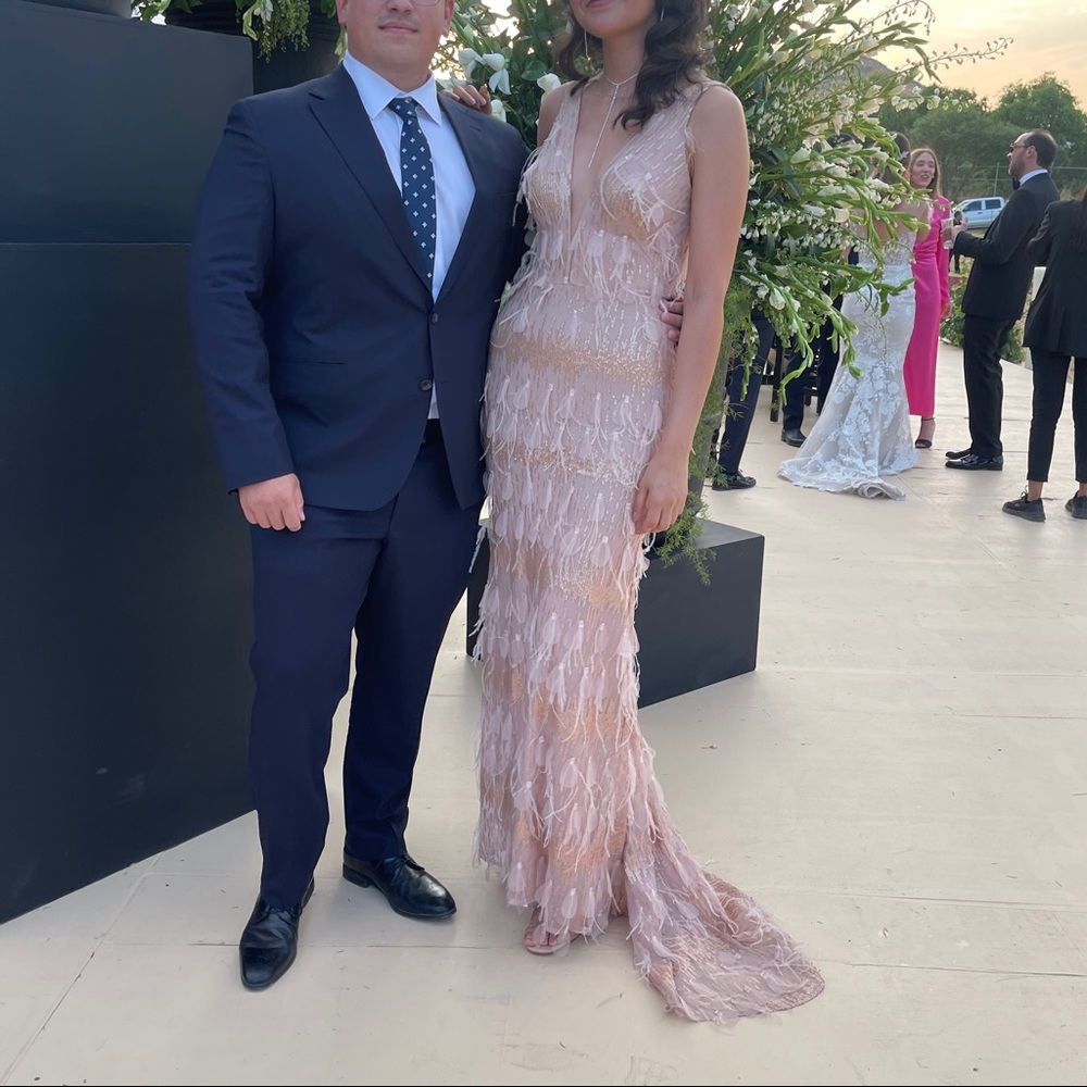 Nicole Bakti Feather Gown